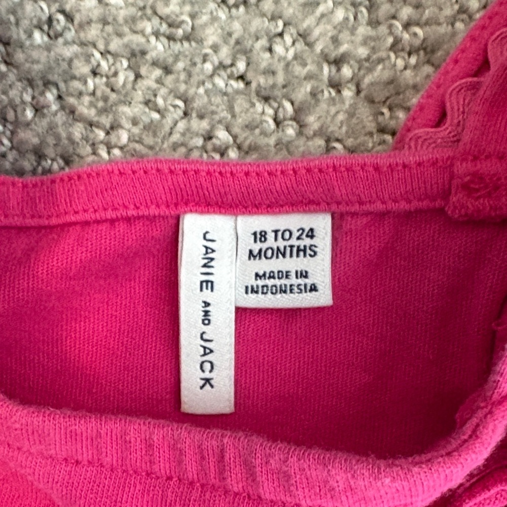 Janie and Jack Ruffle Sleeve Tank Tops in Pink, Green, and Purple - Picture 2 of 7
